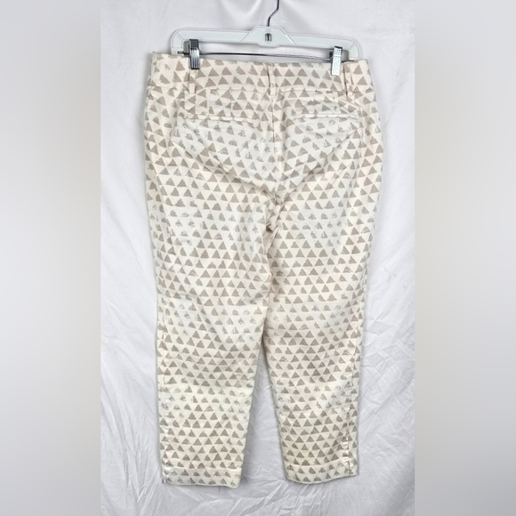 Ann Taylor Loft Julie The Riviera  Minimalist Geometric Ankle Cropped Pants sz 8 - Picture 4 of 7